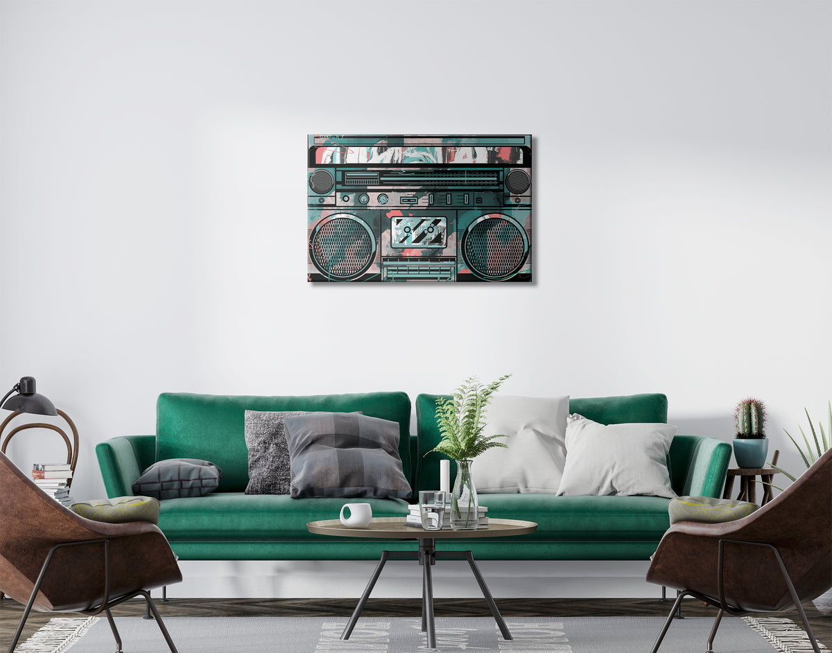 Boombox Artwork Printed On Museum Quality Canvas Art Canvas NZ