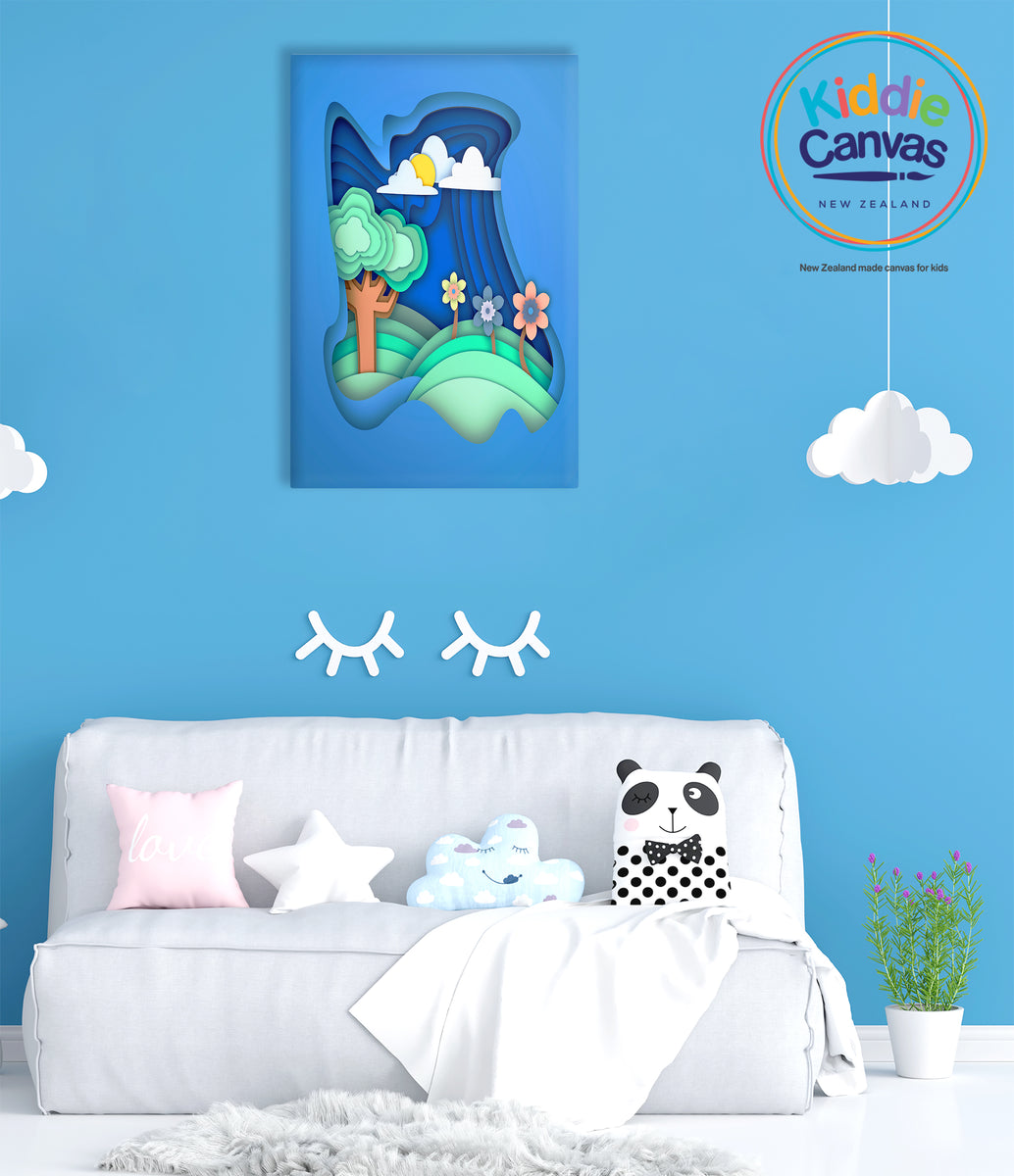 15. papercut Garden Artwork KIDS CANVAS Art Canvas NZ