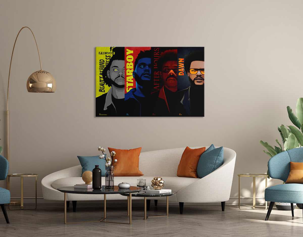 The Weeknd evolution artwork by artist VX art - Art Canvas NZ