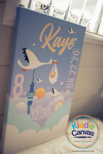 11. Auckland and Stork (personalized) artwork - KIDS CANVAS - by Arts of Hero