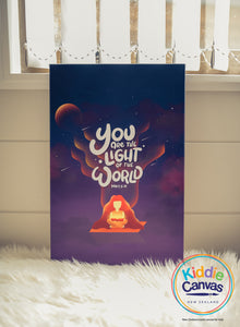36. You Are The Light Of The World (Matt 5:14) artwork - KIDS CANVAS - by Nynja