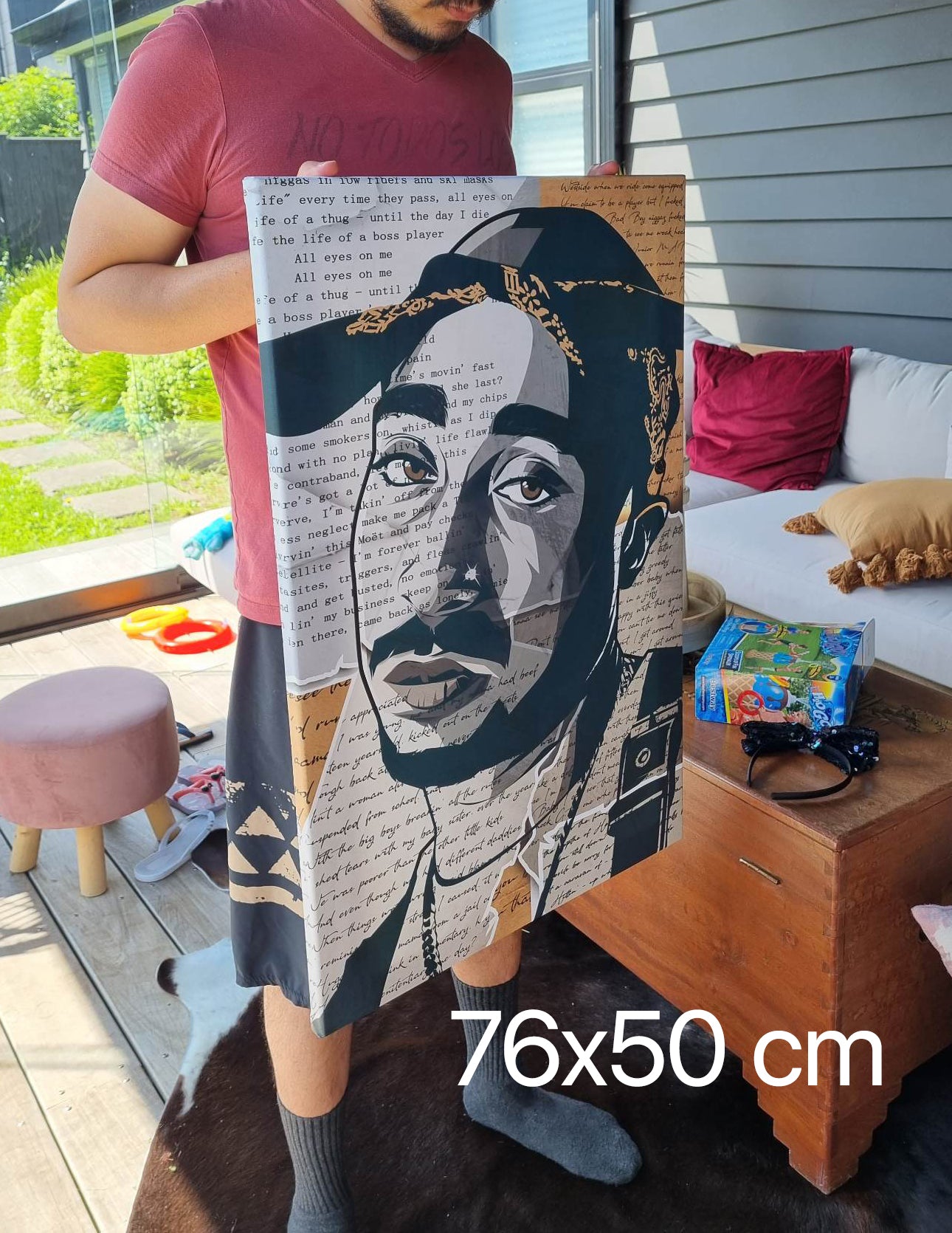 Tupac lyrics ( paper 2 ) Artwork Printed On Museum Quality Canvas - Art ...