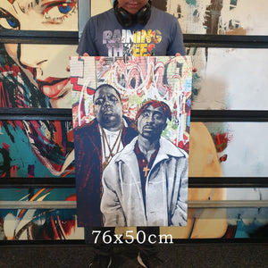 Tupac and Biggie graffiti by Zac art