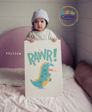 4. Rawr Artwork - KIDS CANVAS - By Nynja