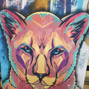 Lioness graffiti artwork collaboration by art of Hero and Chanman