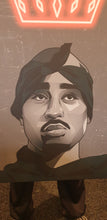 Tupac neon artwork by art of hero