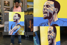 Steph Curry ( blue & yellow ) artwork by Marjun L