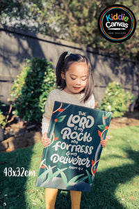 32. Lord is my Rock (Psalm 18:2) artwork - KIDS CANVAS - by Nynja