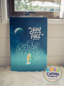 33. You Will Be Free (John 8:36) artwork - KIDS CANVAS - by Nynja