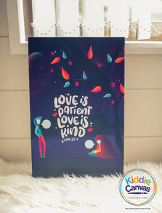 17. Love is Patient (1 Cor 13:4) artwork - KIDS CANVAS - by Nynja