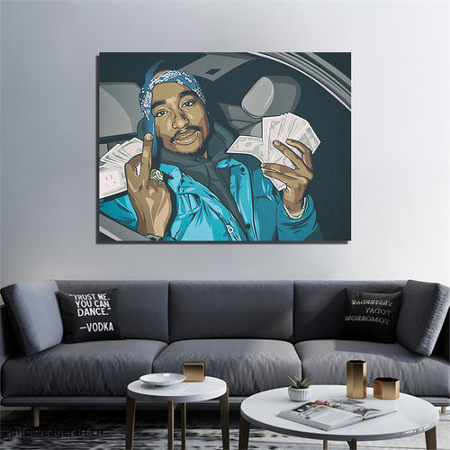 Tupac Blue artwork by Biko T