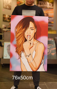 Rihanna ( Pop Art ) artwork by Nins Studio Art