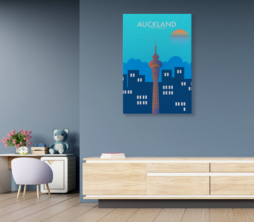 16. Auckland artwork - KIDS CANVAS - by Nynja