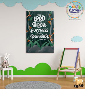 32. Lord is my Rock (Psalm 18:2) artwork - KIDS CANVAS - by Nynja