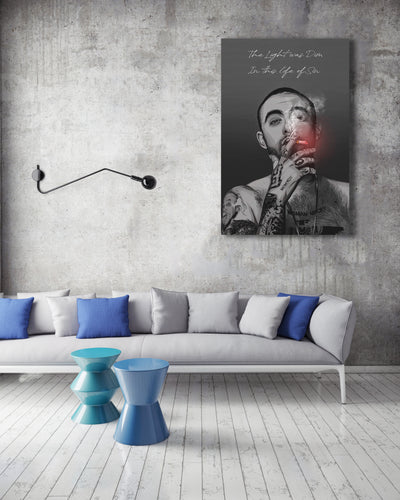 Mac Miller (smoke) artwork by Dan T