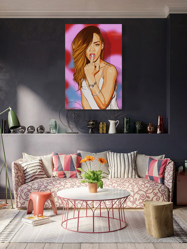 Rihanna ( Pop Art ) artwork by Nins Studio Art