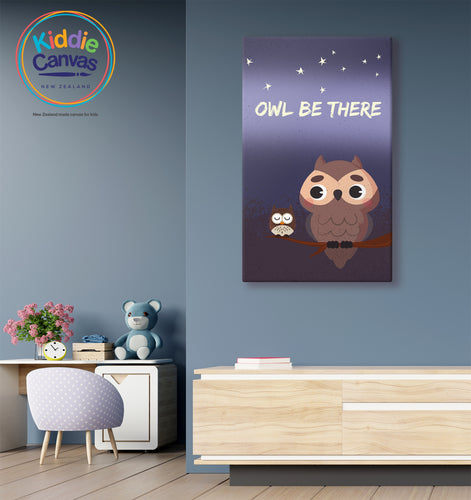 30. Owl be there artwork - KIDS CANVAS - by Arts of Hero