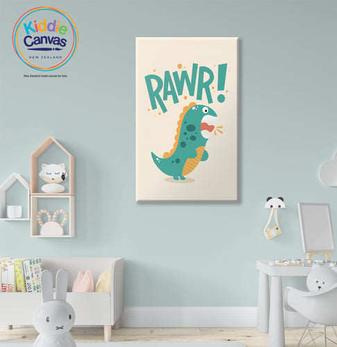 4. Rawr Artwork - KIDS CANVAS - By Nynja