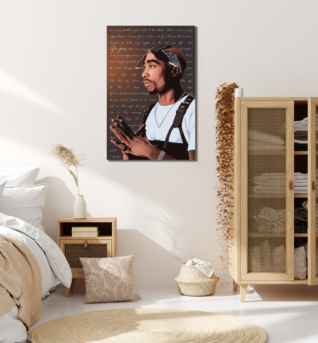 Tupac ( life goes on ) artwork by Code Zero Studio Art Canvas NZ