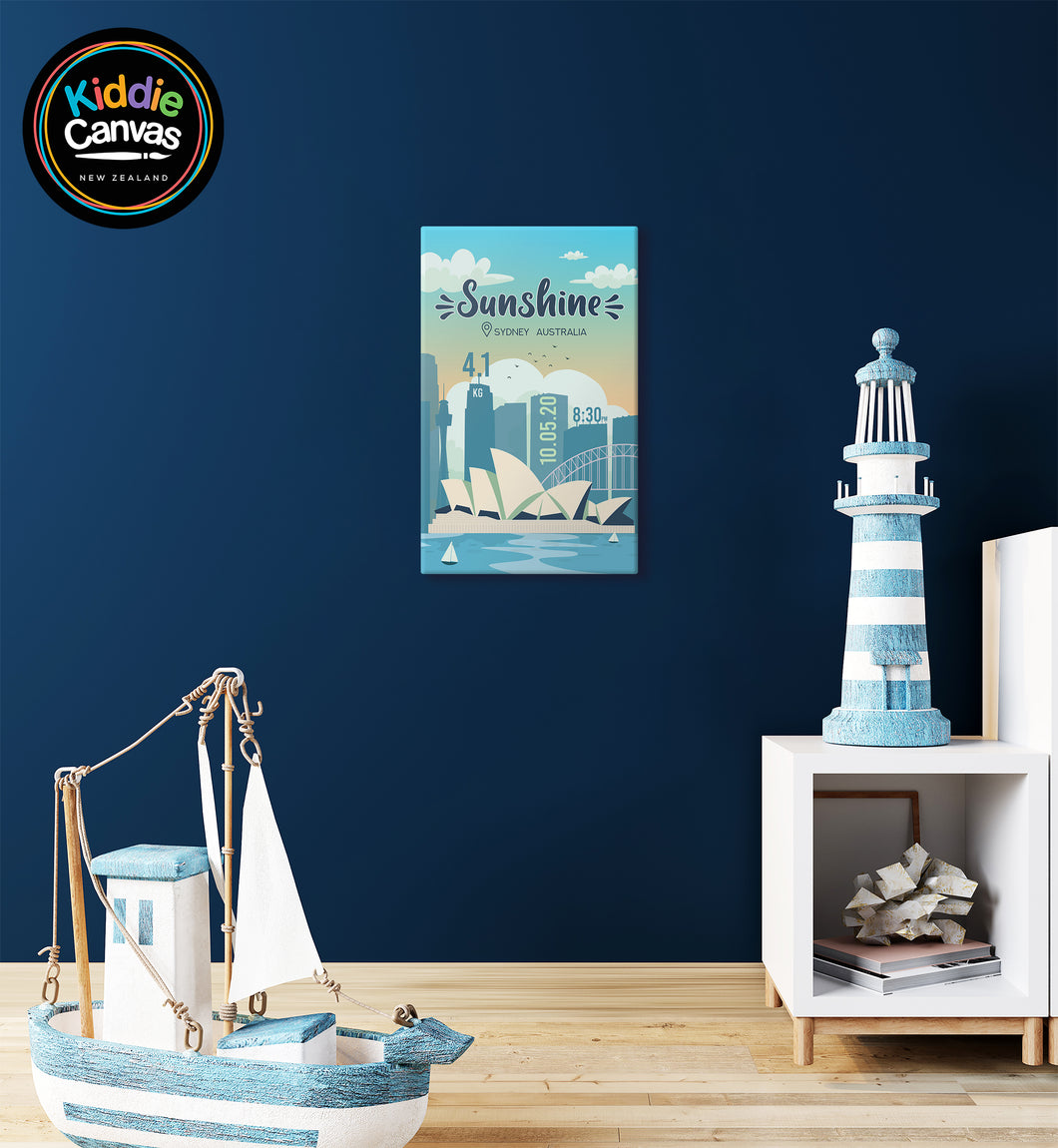 28. Sydney (personalized) artwork - KIDS CANVAS - by Arts of Hero