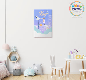 11. Auckland and Stork (personalized) artwork - KIDS CANVAS - by Arts of Hero