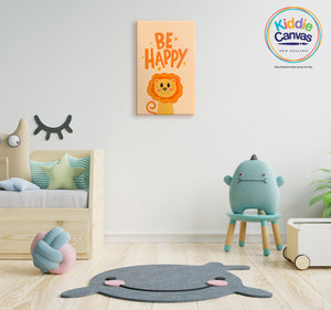70. Happy Lion artwork - KIDS CANVAS - by Nynja
