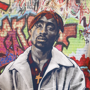 Tupac graffiti by Zac art