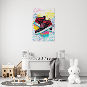 84. Kids Shoe 1 red artwork - KIDS CANVAS - by Arts of Hero